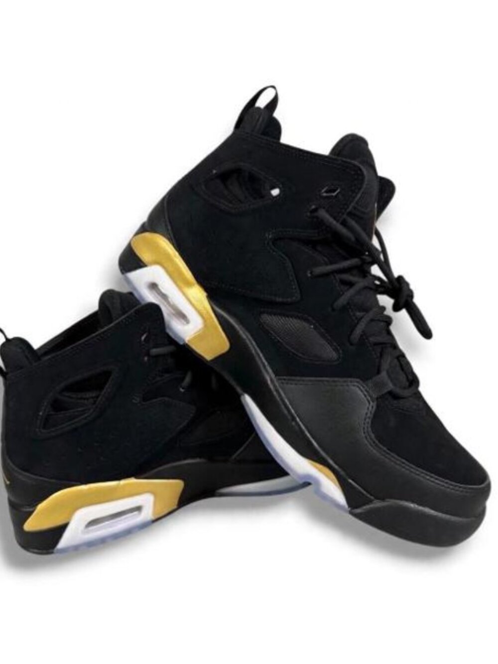 Air Jordan Flight Club 91 Black Metallic Gold MENS 9.5 - W BOX